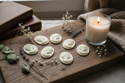 Cameo Wax Melts in a peaceful cozy setting