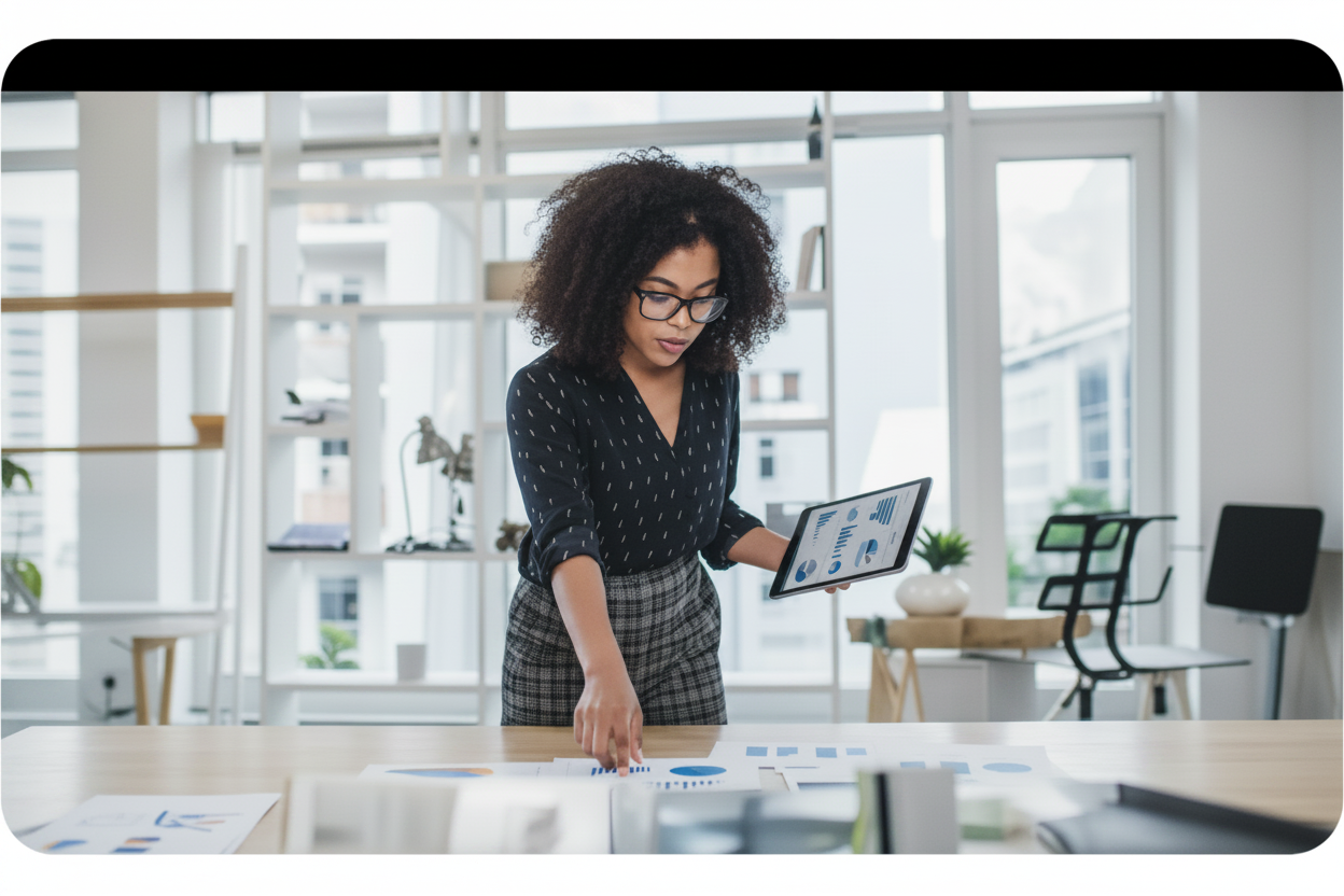 Refined Businesswoman Banner